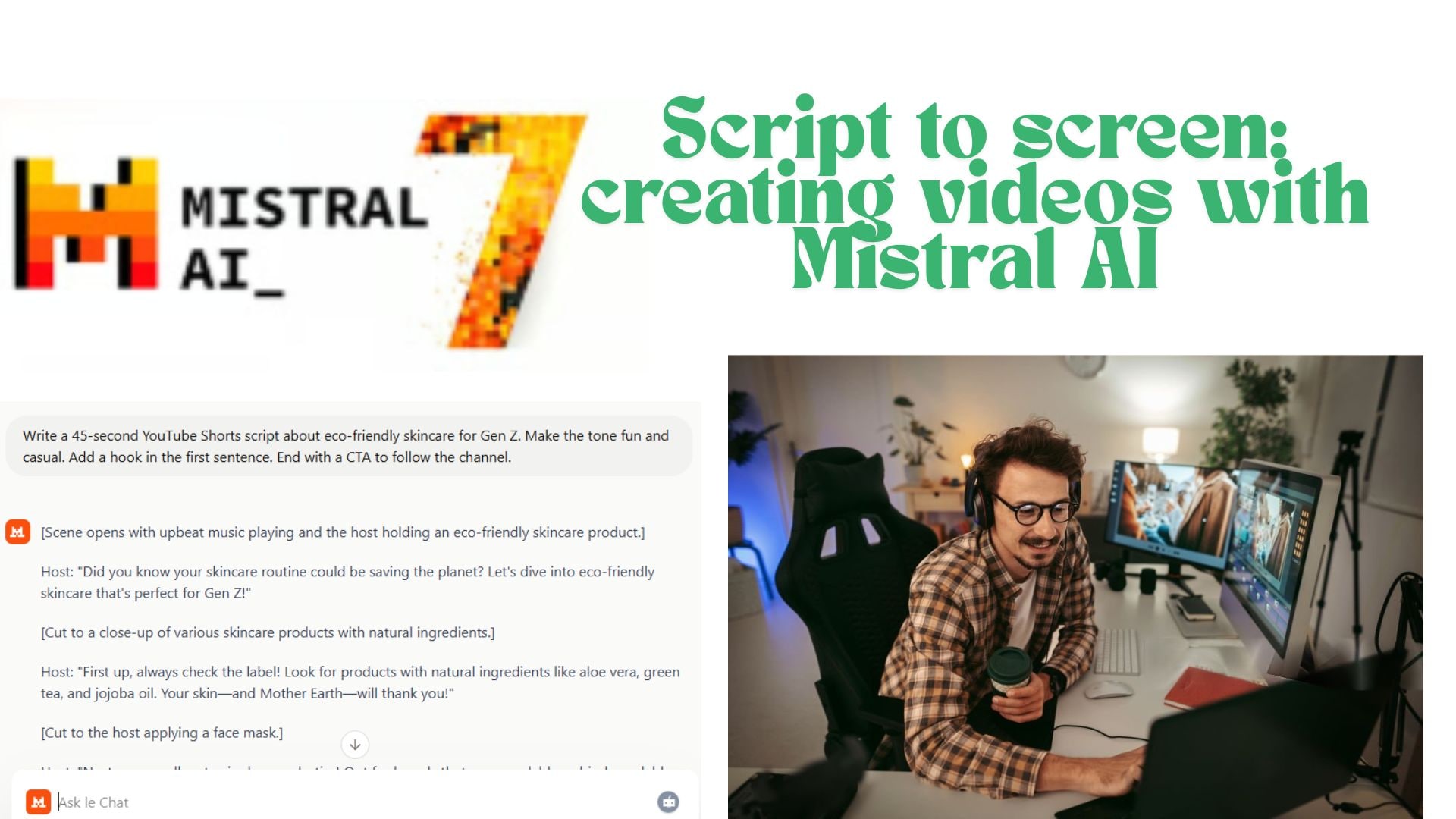 convert mistral script to video