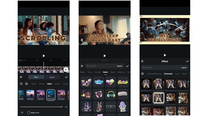 browse through filmora media libraries
