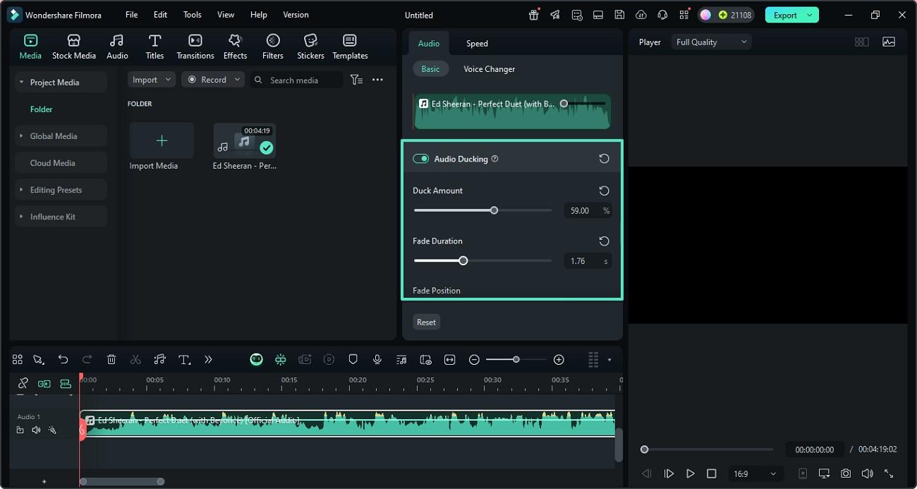 slider audio ducking improve audio quality