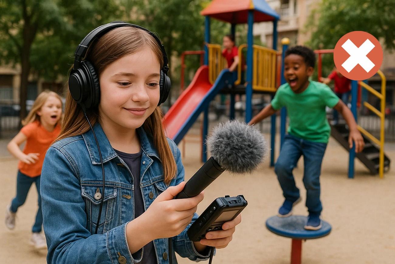 recording audio noisy places