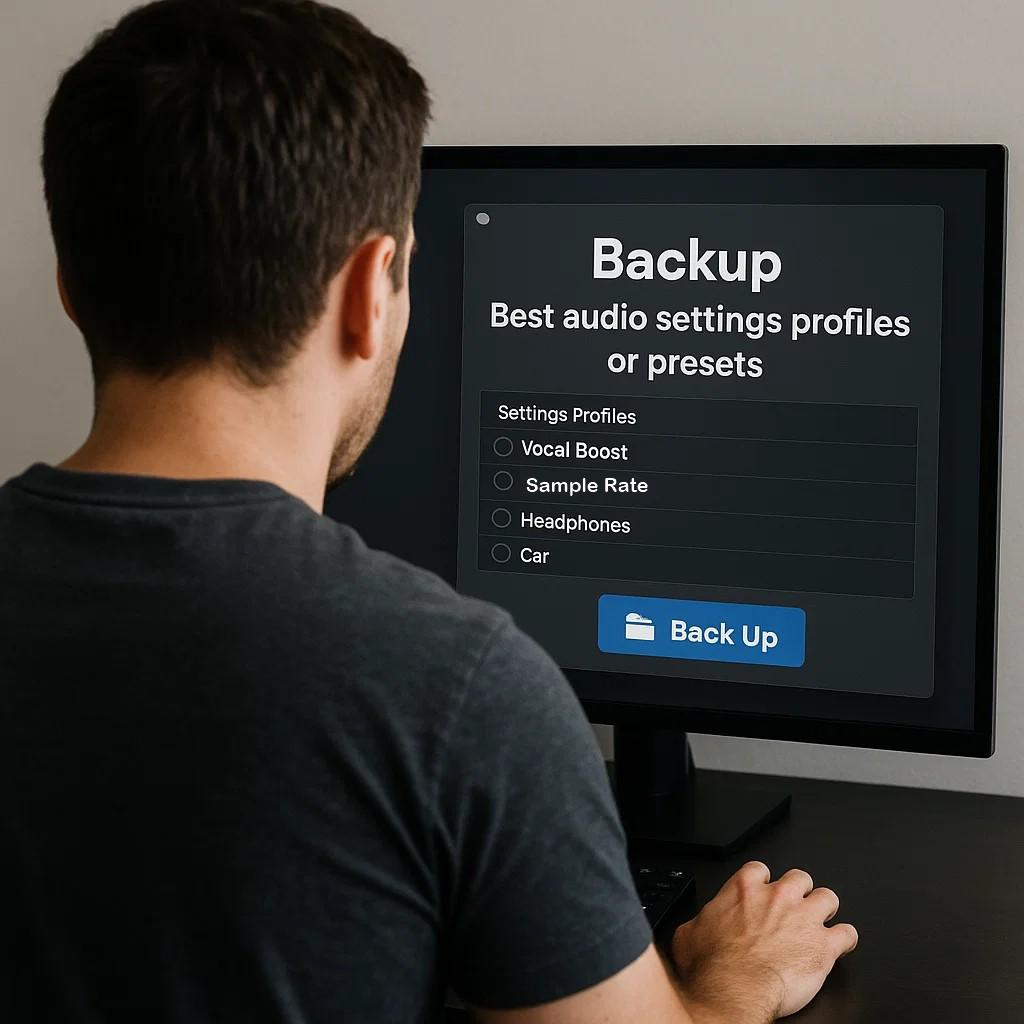 backup audio presets