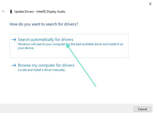 search automatically for drivers