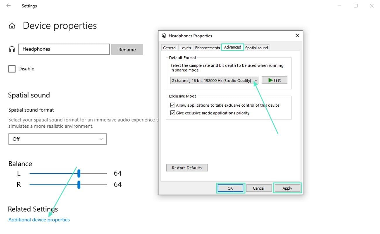 adjust advanced settings