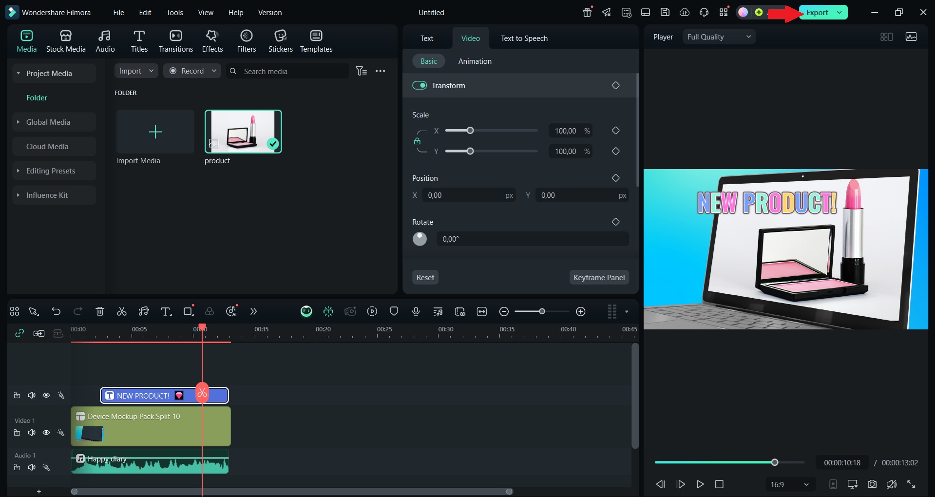 export your video