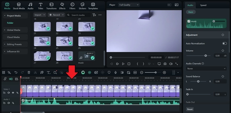 add music to stop motion