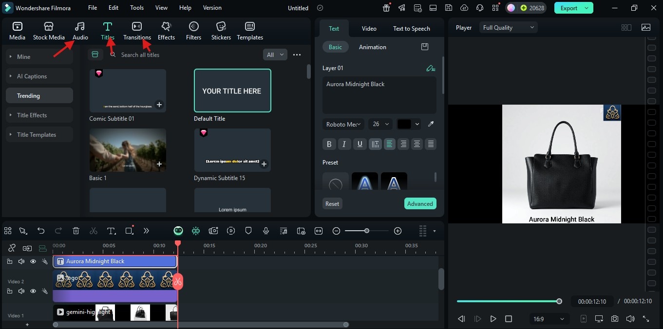 editing on filmora