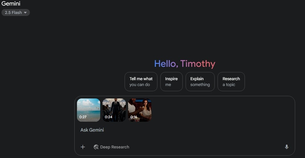 uploading footage on gemini