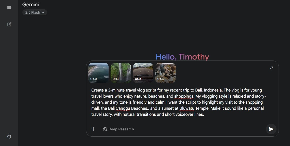 gemini-vlog prompt