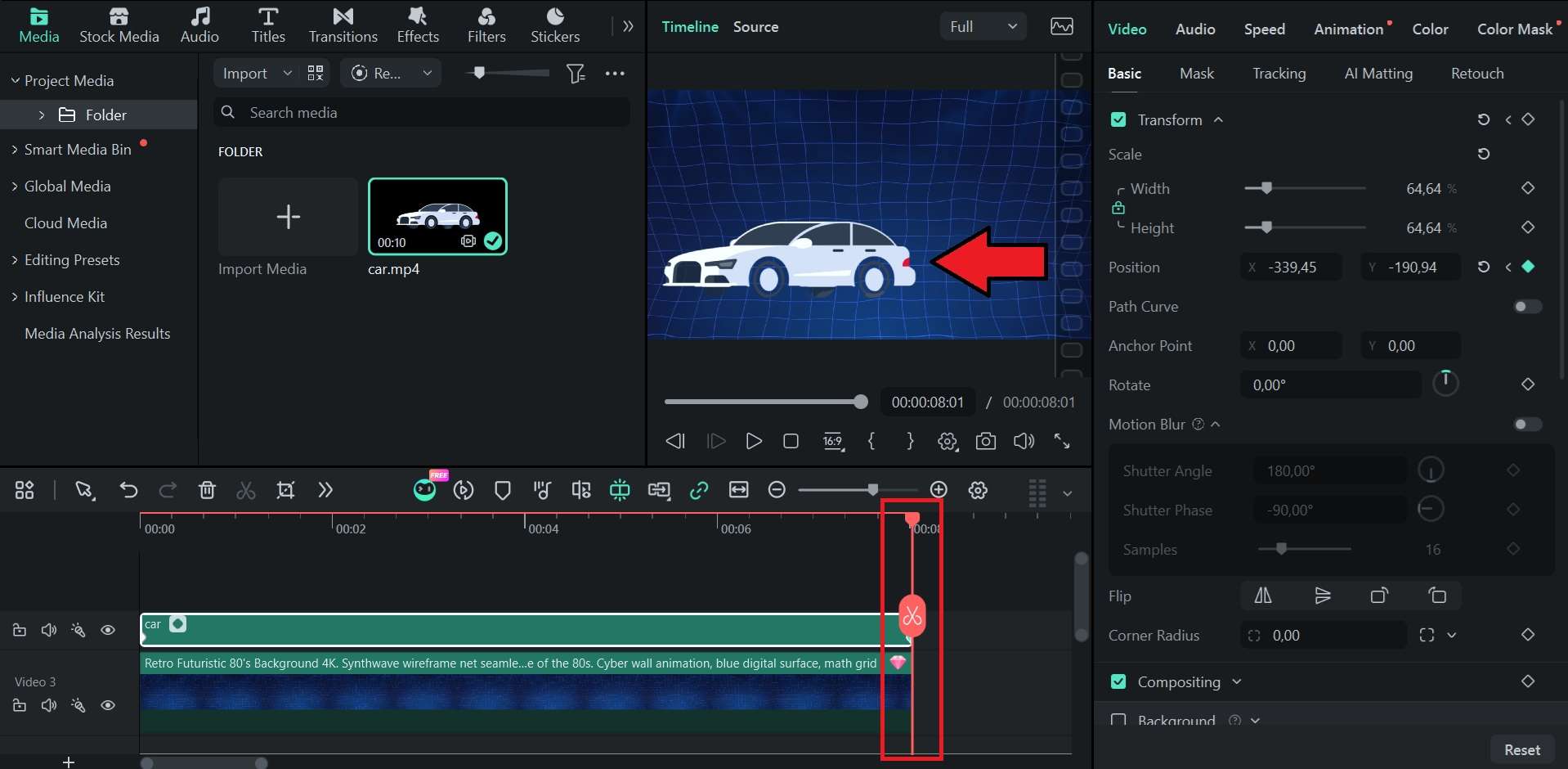 move position for keyframe animation