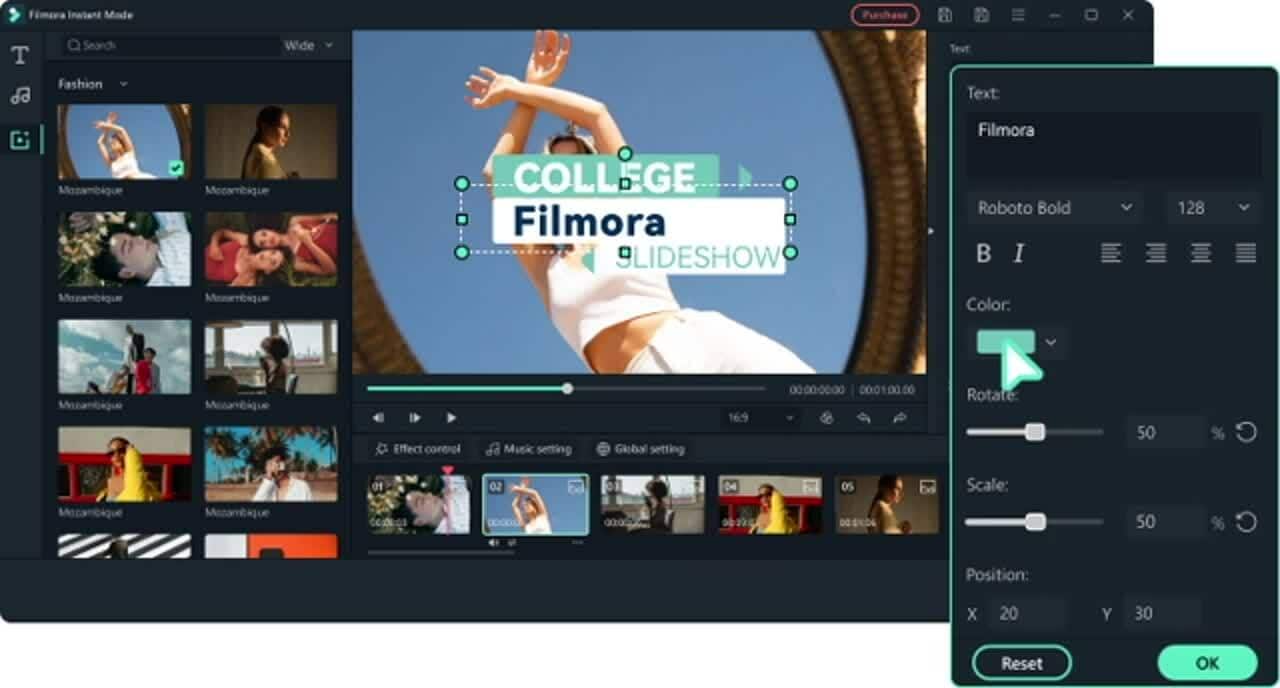 3. Các tính năng chính của Filmora Instant Mode