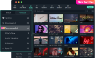 內建 Filmstock 音訊庫