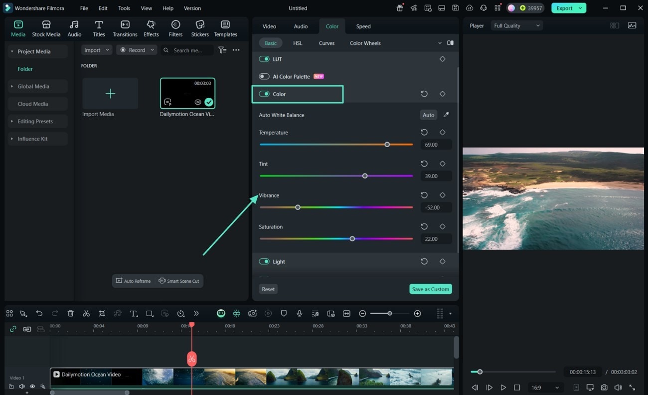 enhance video colors with sliders