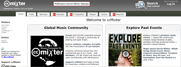 Sito web per il download di musica di montaggio - ccMixter