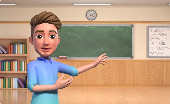 teacher uses avatar presentation
