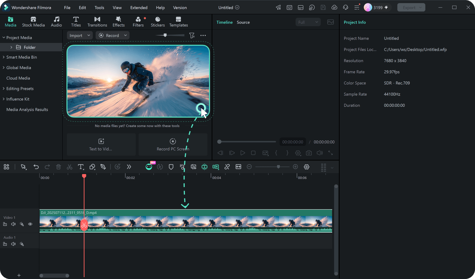 Import Your 360 Footage