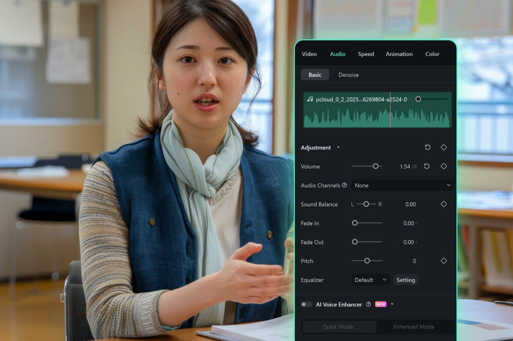 adjust sound settings for online course