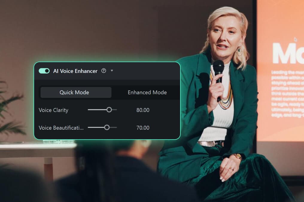increase audio volume for presentation