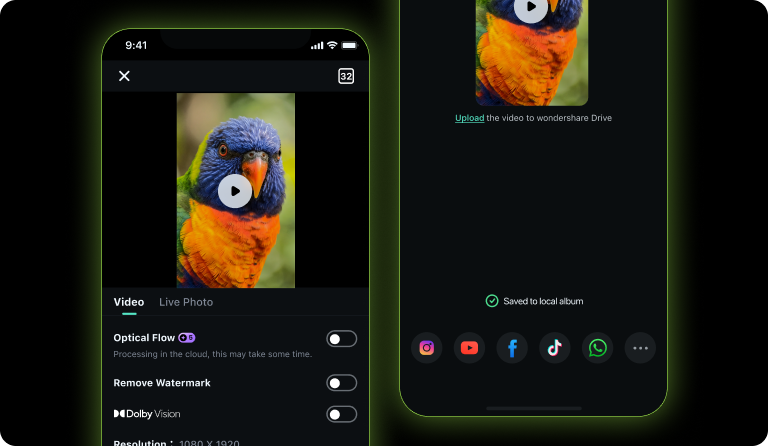 save and share enhanced image