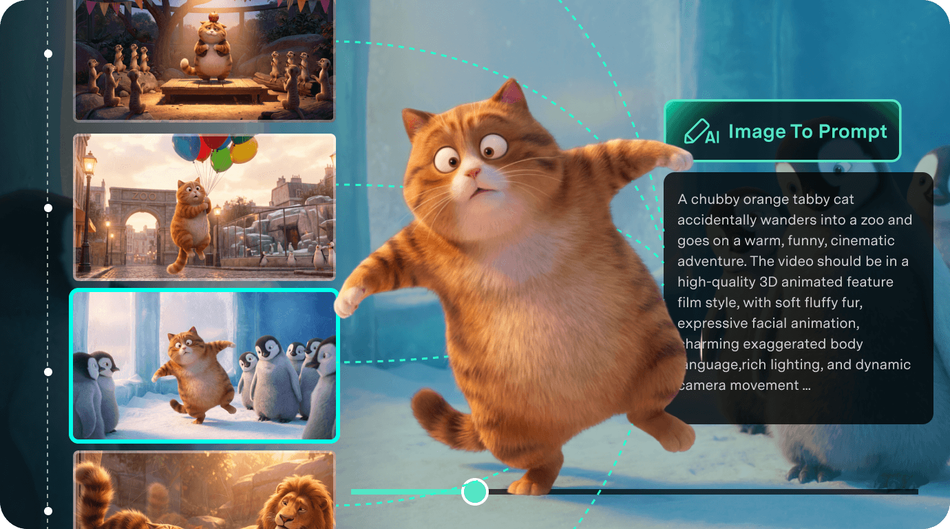 複数画像を1本のストーリープロンプトに統合する画面