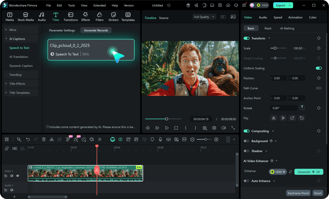 generate captions for video automatically