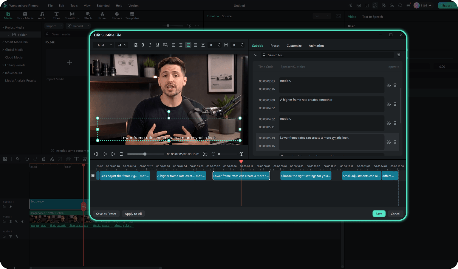 review and edit ai-generated captions