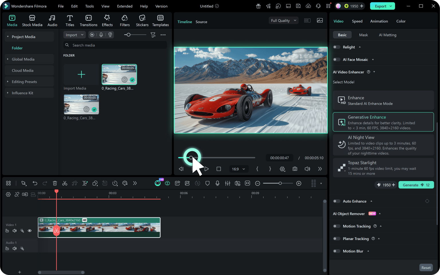 refine the speed ramp effect and export
