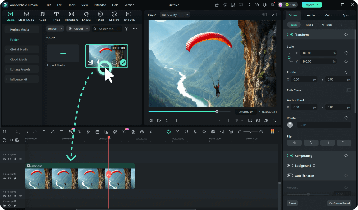 add video clip to the ai video extender app