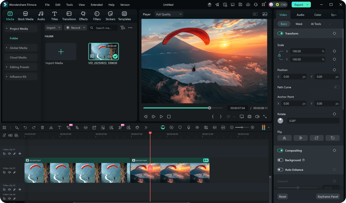 start extending video length with ai