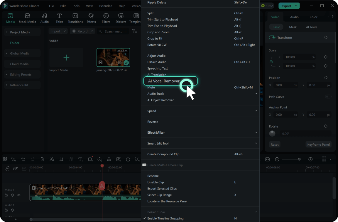 choose ai vocal remover