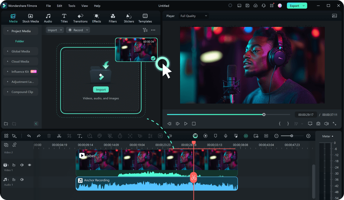 import video and audio files