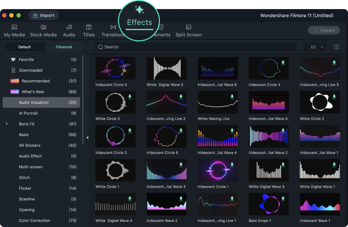 Audio-Visualisierungseffekte