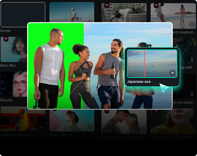 all round green screen video editor