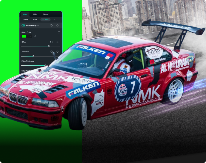 fast performance green screen editor