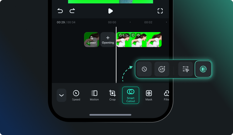 tap chroma key option