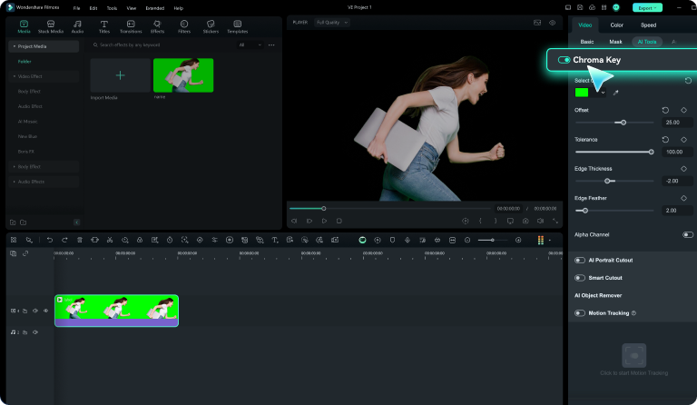 apply chroma key effect