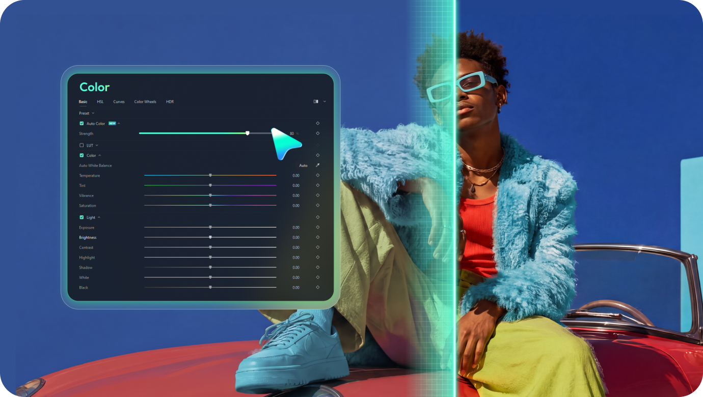 Video Color Correction with Auto and Precise Controls