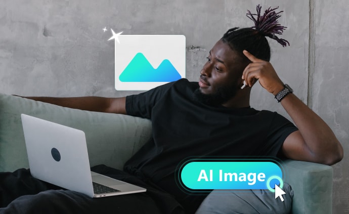 aficionado usa el Generador de imagen con IA de filmora