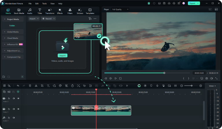 timeline di editing video