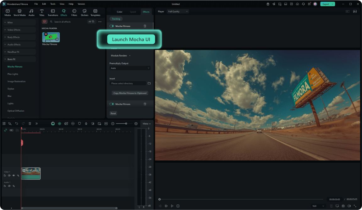 launch mocha interface