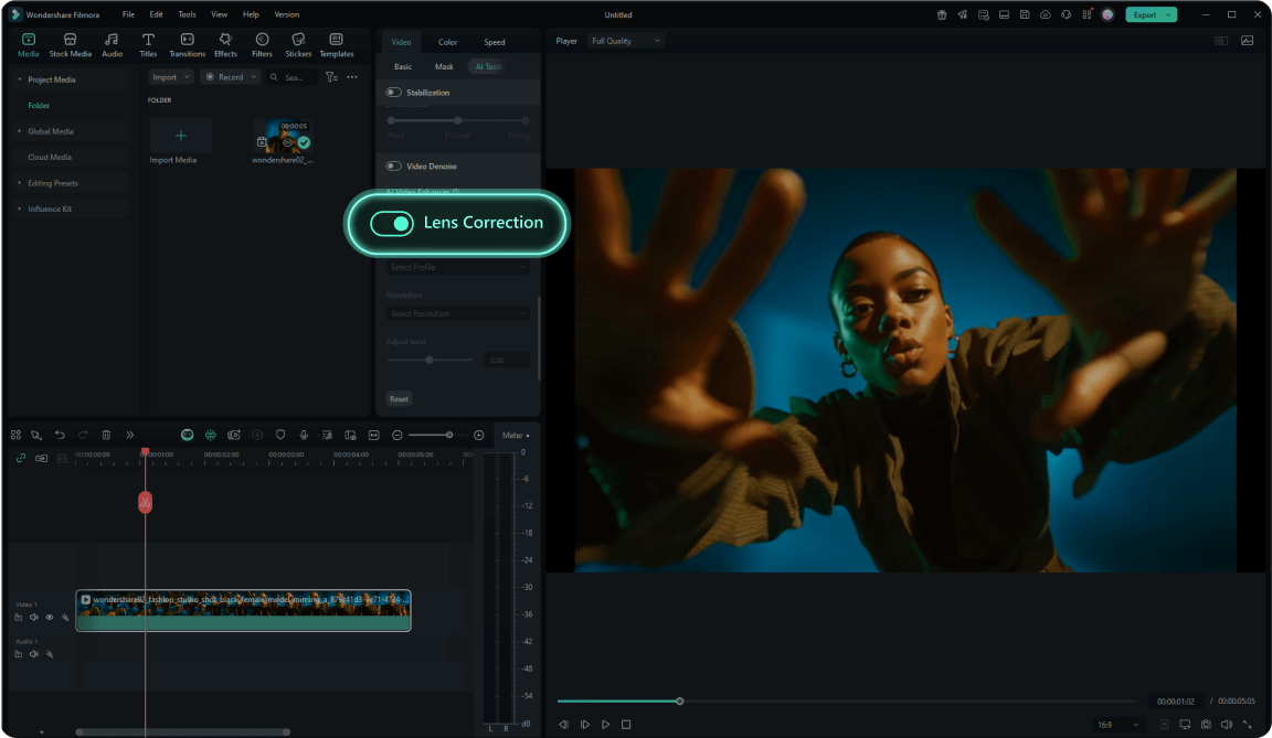 enable lens correction