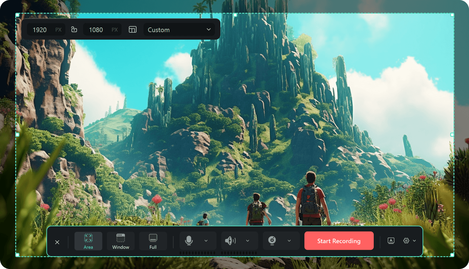 customize recording settings