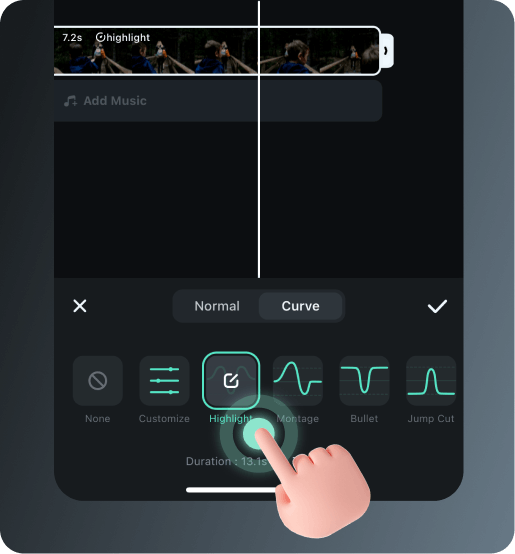 adjust speed ramping effect