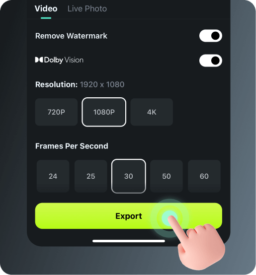 preview speed ramping video editing result and export