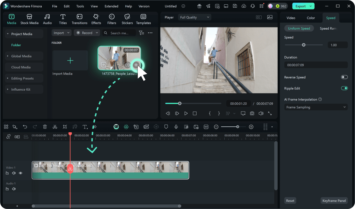 import video to speed ramping video editing software