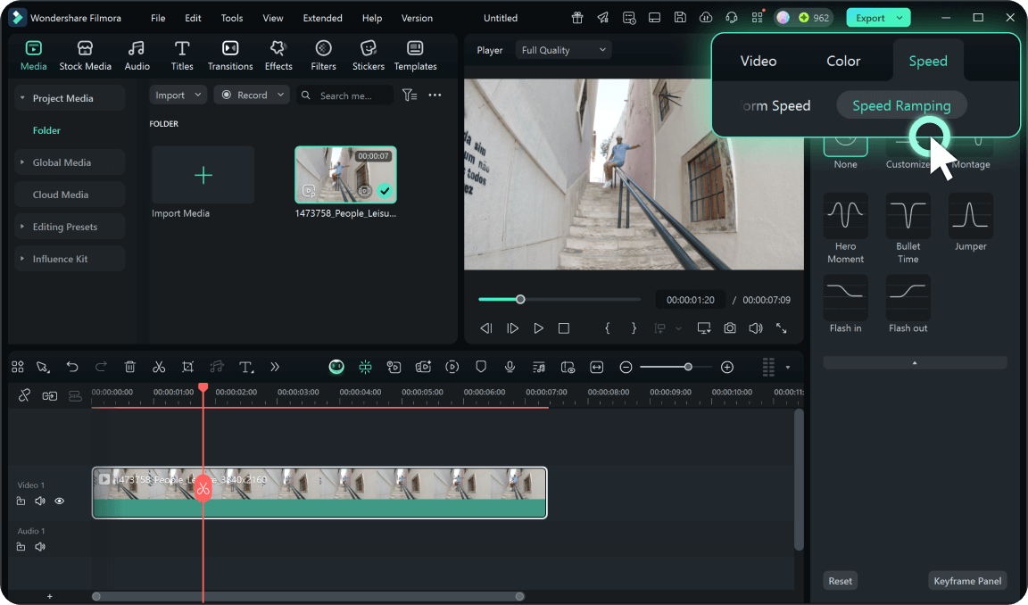 go to speed ramping feature