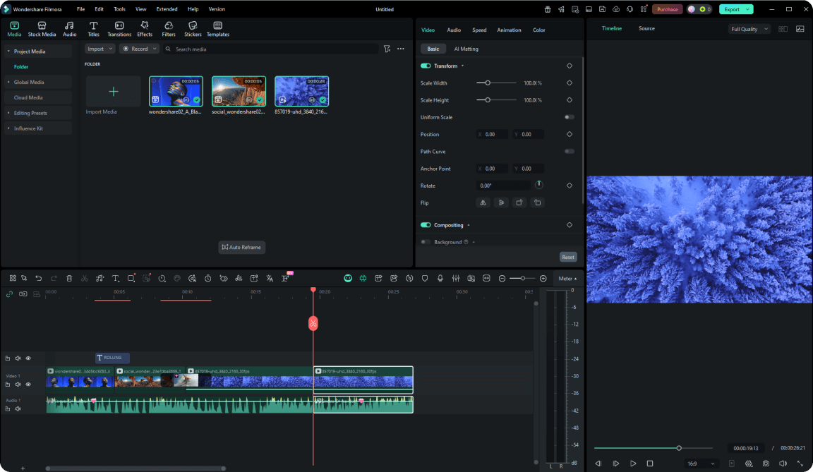 arrange sequences and edit on the timeline