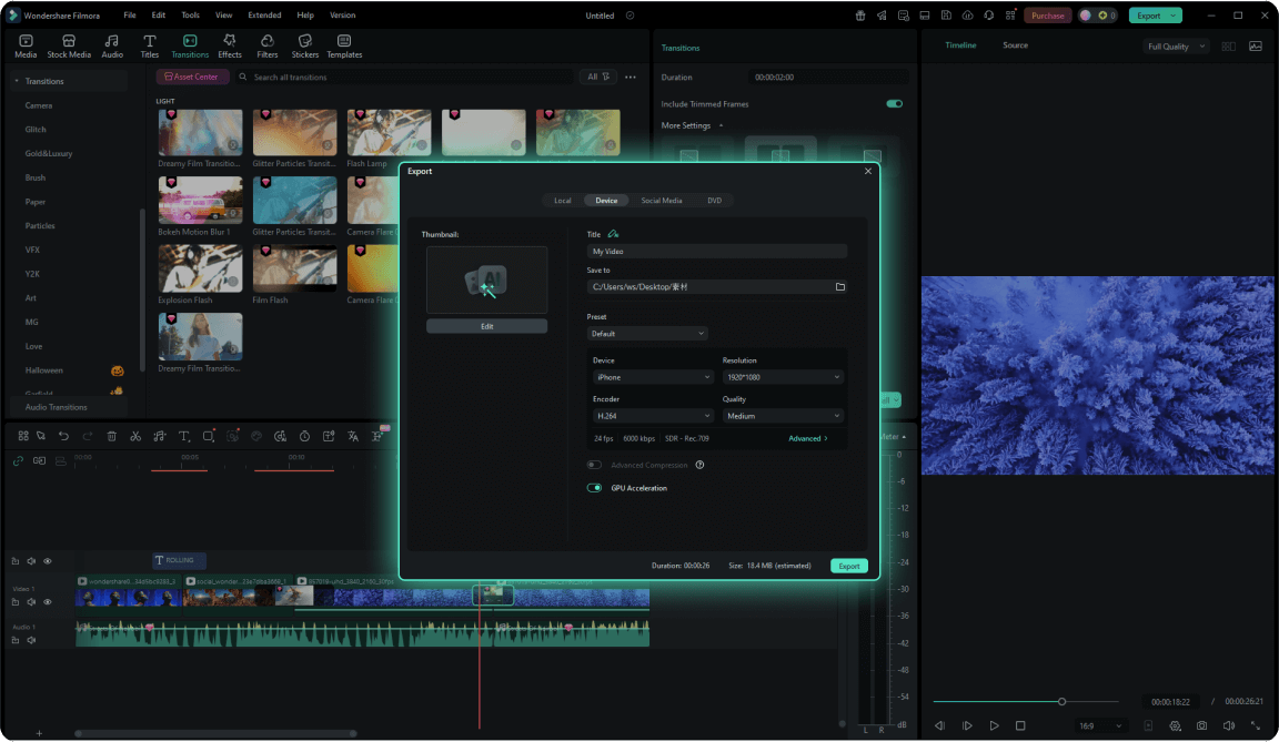 export share-ready video