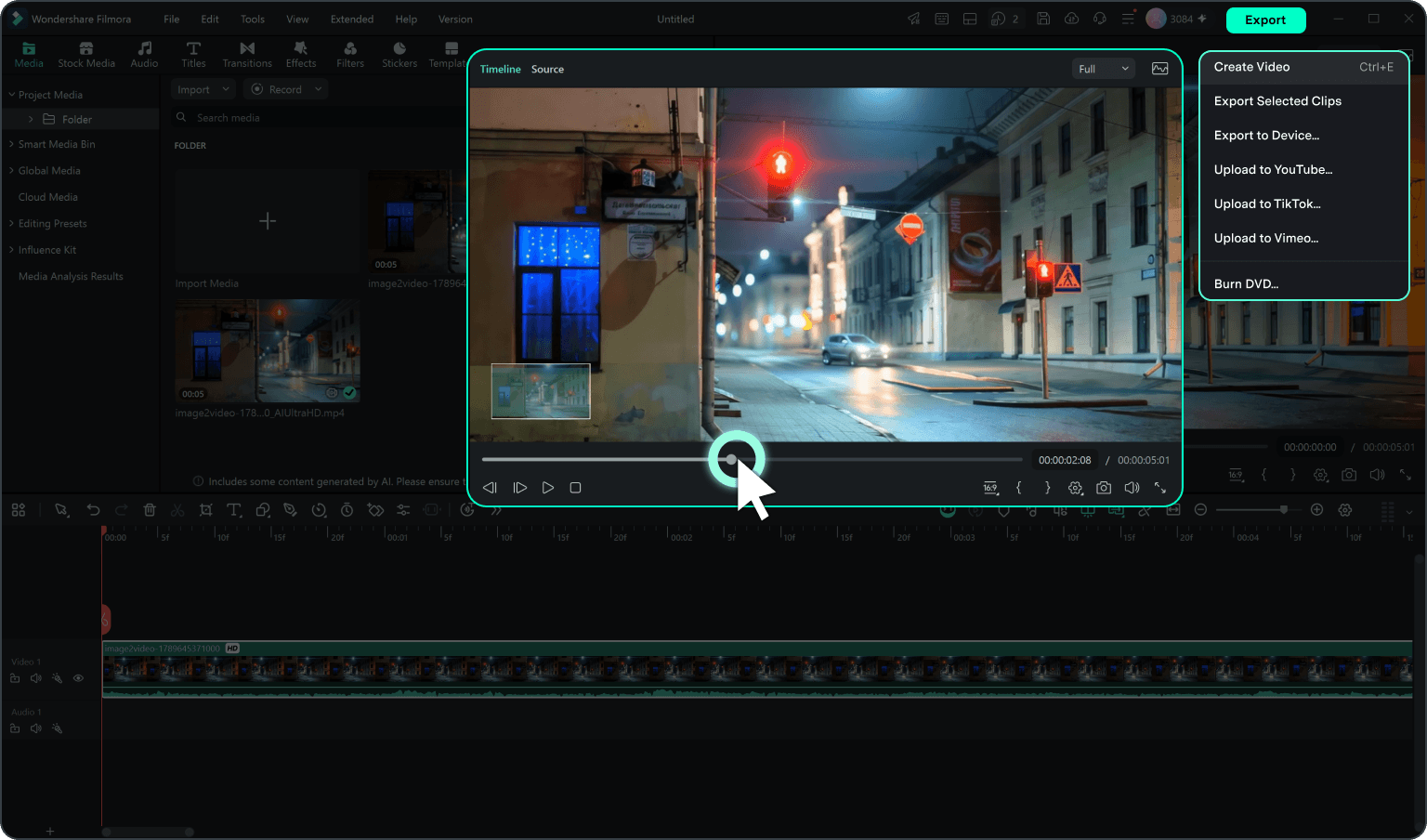 refine the speed ramp effect and export