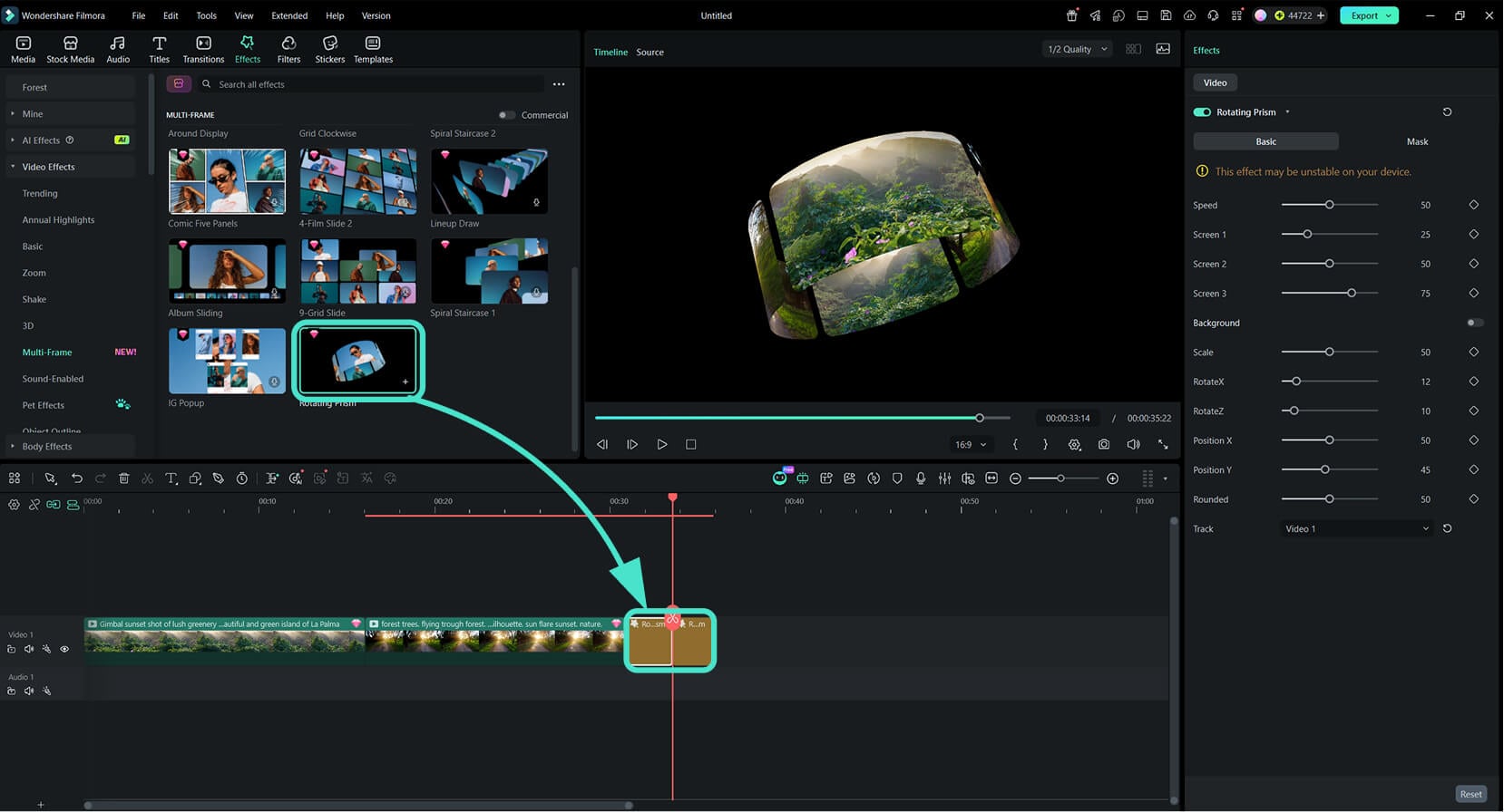 Add a Multi-Frame Effect