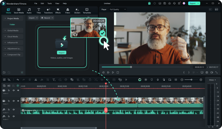 Carica il video sul traduttore di video ai